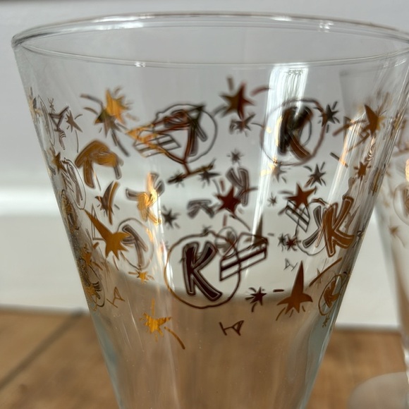 Vintage KAHLUA 1960s Mid-Century Modern Gold Confetti Motif Cocktail Glasses (2) - Picture 3 of 5